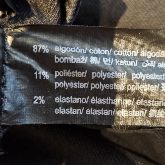 Zara High Waist Wide-leg Black Denim Jeans Raw Hem size 2 - Picture 7 of 7